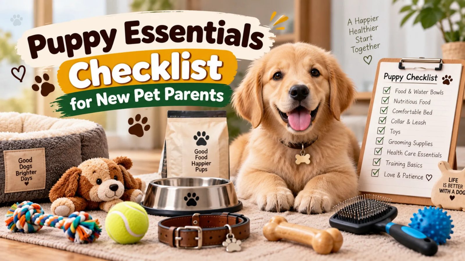 Puppy Essentials Checklist for New Pet Parents
