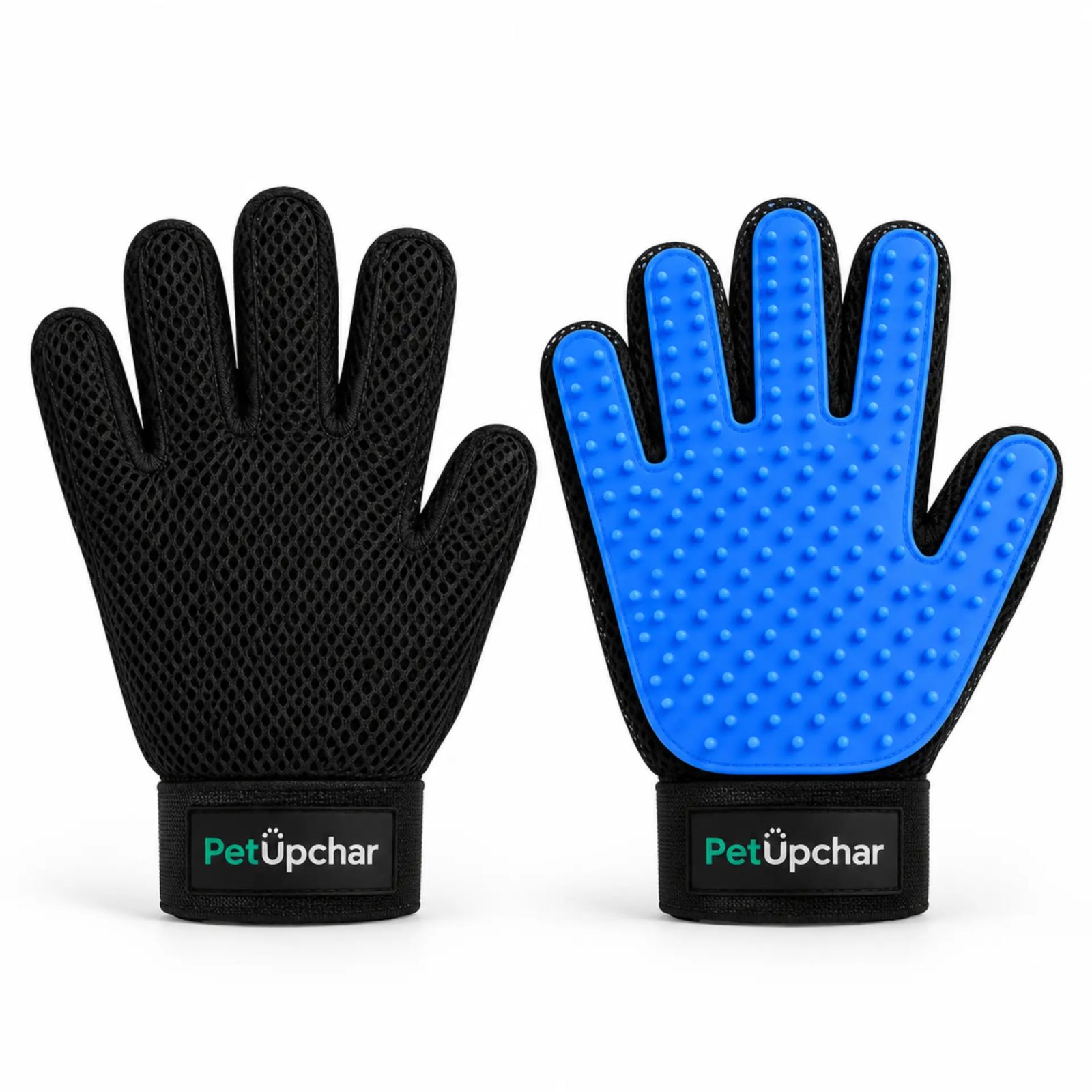 PetUpchar Premium De-shedding Grooming Glove with 260 Tips for Dogs, Cats, Rabbits and Horses